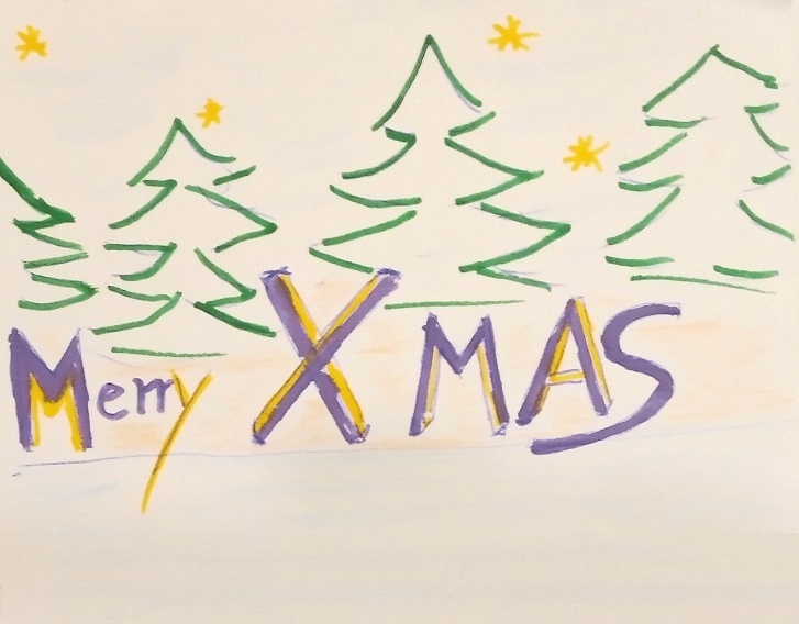 Aquarell Weihnachtskarte Höhe 14,8cm x Breite 10,5cm