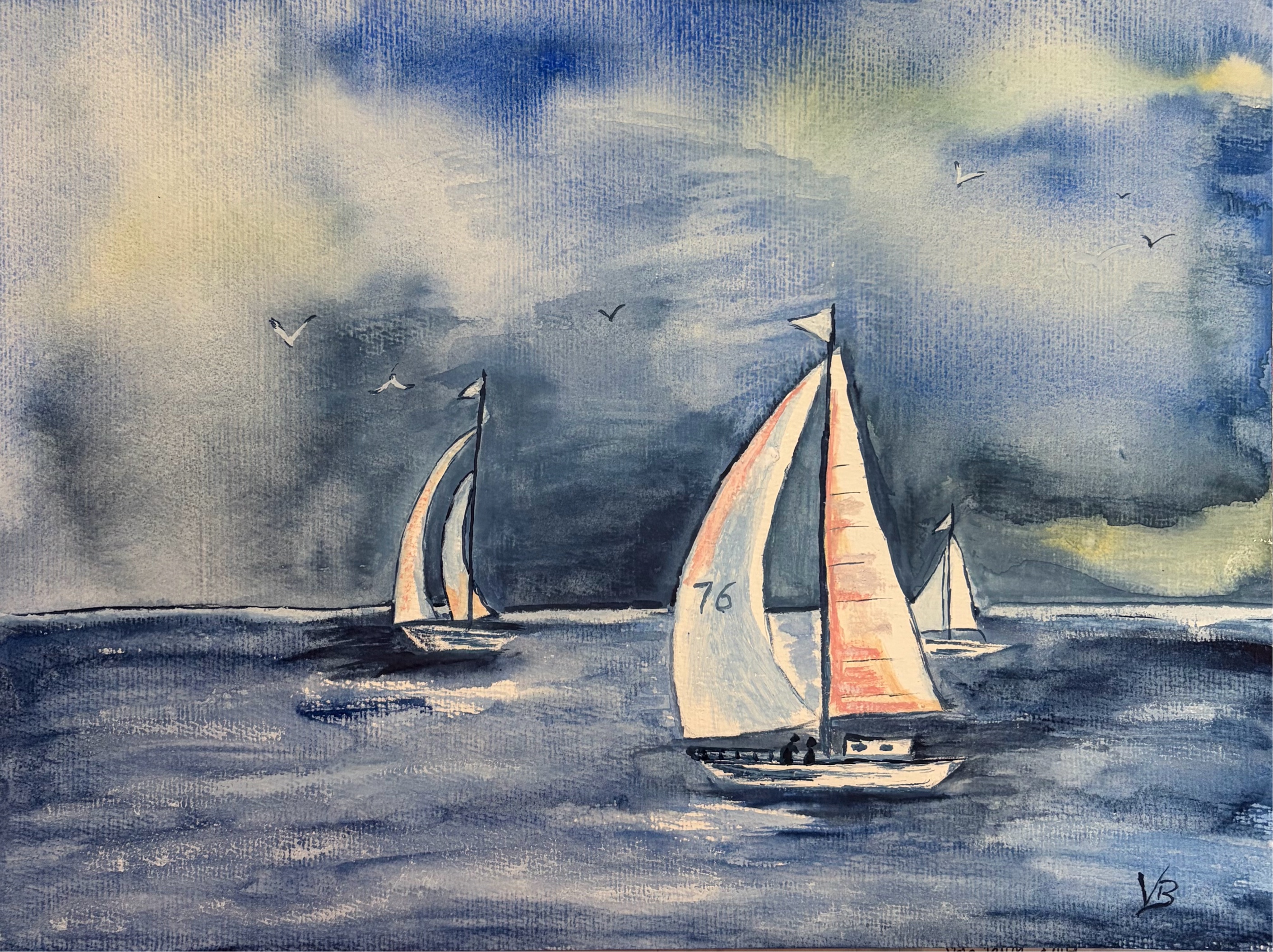 Aquarel Maritim H&ouml;he 30cm x Breite 40cm