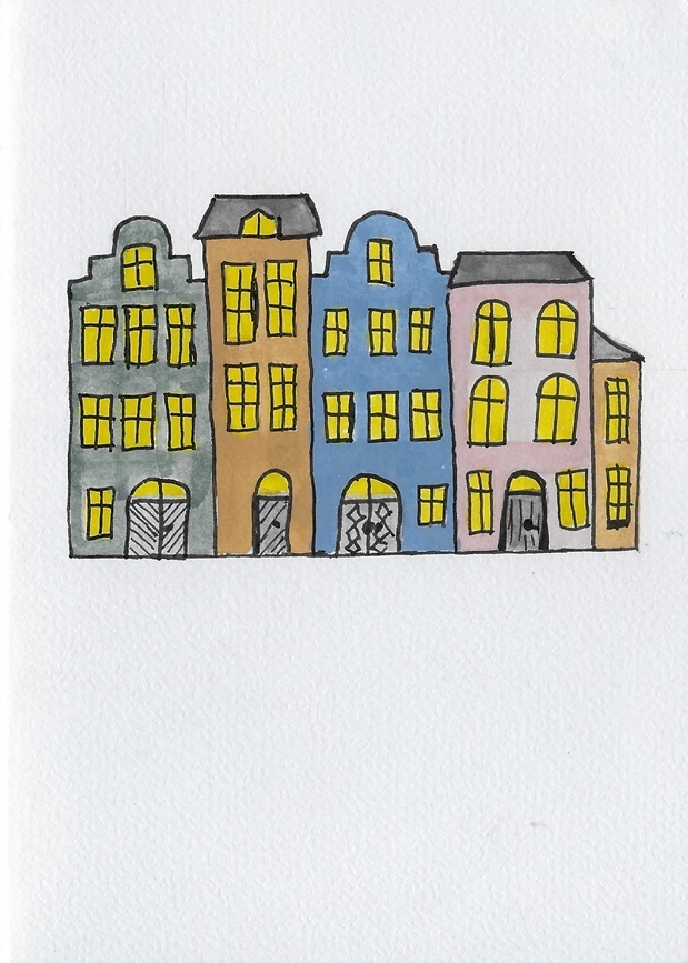 Aquarell Weihnachtskarte Höhe 14,8cm x Breite 10,5cm